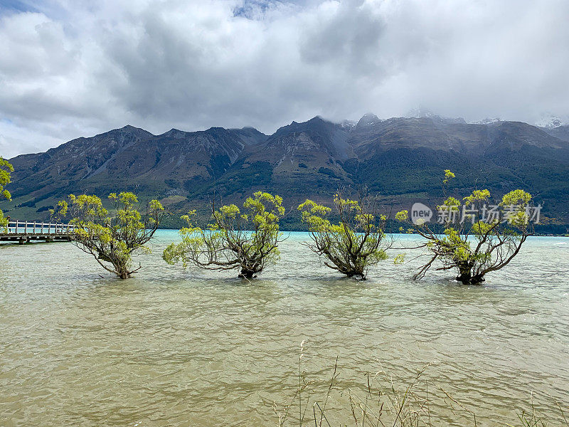 Glenorchy Wharf Lake Wakatipu，奥塔哥，新西兰